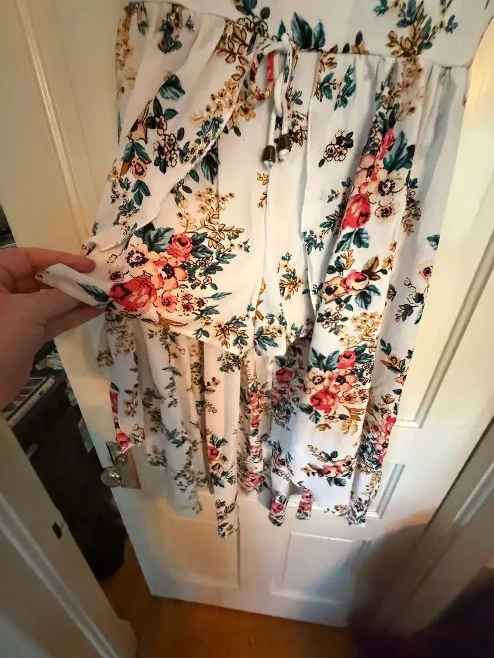 Speechless Kids Floral High-Low Romper Dress, Size 12